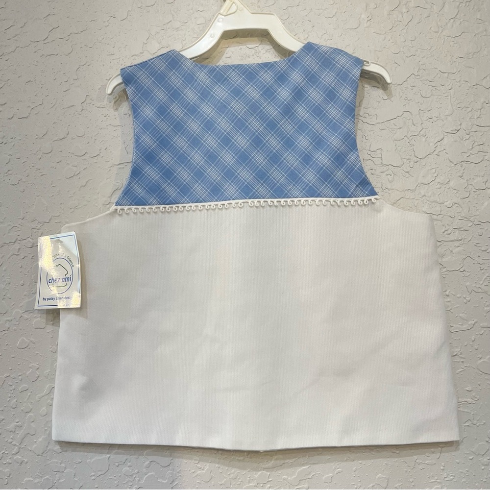 Chez Ami by Patsy Aiken Girls Blue Plaid Butterfly 2PC Set Sz 8 NWT USA - Picture 5 of 12